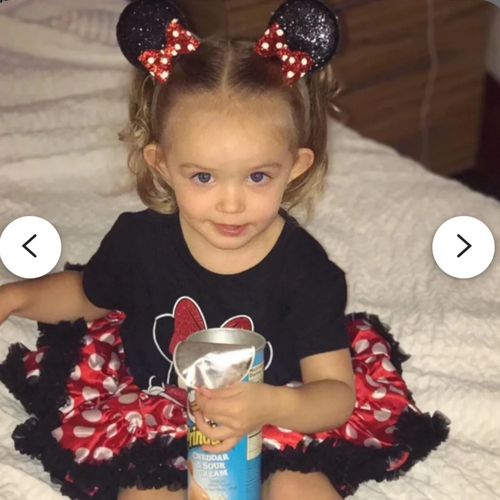 Handmade Minnie Mouse Ear Hair Clips Bought on Etsy